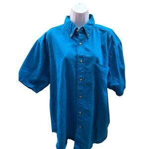Trading Spaces TLC TV Show Short Sleeve Blue Promo Work Shirt - Size XL